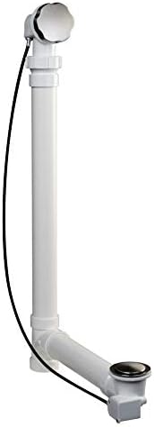 Keeney 645PVCDSBN Cable Driven PVC Bathtub Drain Kit for Standard Size Tubs, Brushed Nickel