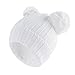 LANGZHEN Winter Warm Knitted Baby Hats for Girls Pom Pom Kid Toddler Boys Beanies Cap with Fleece Lining (White,50-52CM)