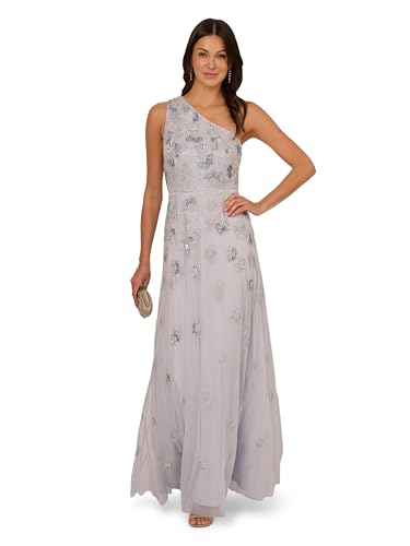 Adrianna Papell Women's Beaed Mesh Long Dress4