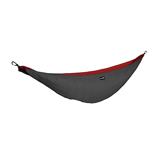 ENO - Eagles Nest Outfitters Ember 2 UnderQuilt, Ultralight Sleeping Quilt, Charcoal/Red