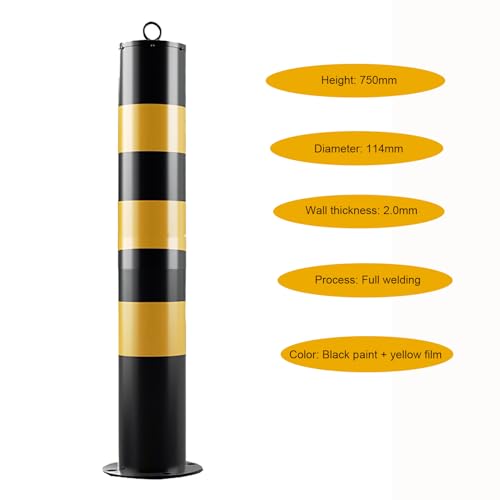 Poteaux de stationnement, balises de signalisation routière - Barrières de sécurité Amovibles pour allées, écoles, hôpitaux et parkings - Cône de canalisation de 750 mm pour Une visibilité o