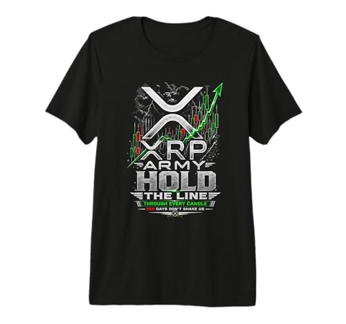 XRP Army - Hold The Line Trading Chart Warrior Premium Tri-Blend T-Shirt