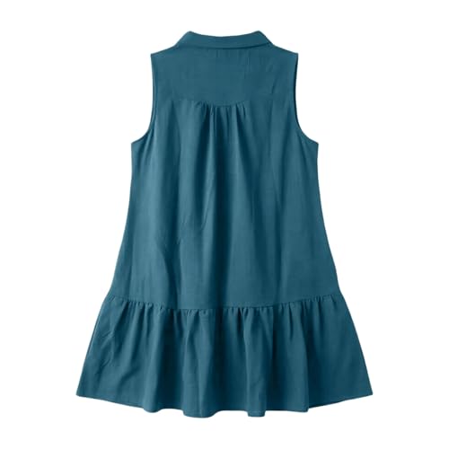 Mini robe de printemps à volants coupe trapèze décontractée