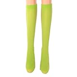 Stylische Damen Netzkniestrümpfe - Netzstrümpfe mit Muster - Sexy Strümpfe 30DEN, Farben alle:20 grün, Größe:One Size