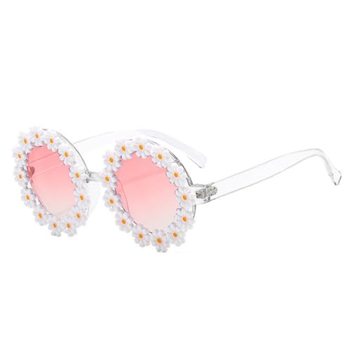JchEnye Gafas de sol para mujeres en forma de flor - Estilo divertido y vintage de los años 80-90 - Ideal para playa y fiestas de carnaval
