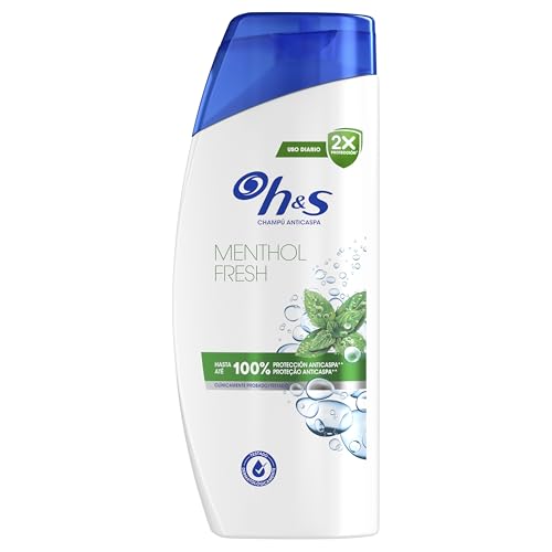 H&S Menthol Fresh Champú Anticaspa 625ml, para Uso Diario. Sensación de limpieza
