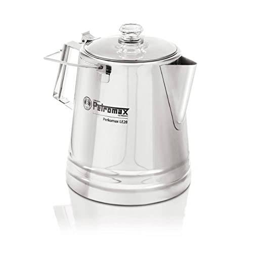 Petromax Perkomax Perkolator Edelstahl, Kaffee & Teekanne, 3 L, für Camping & Herd