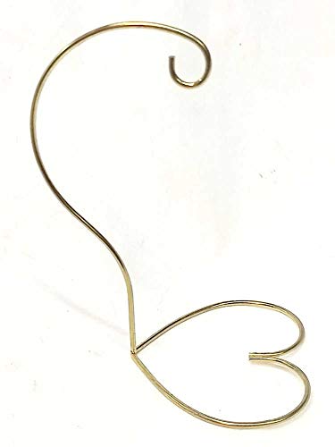 Home For ALL The Holidays Shiny Gold-Toned Ornament Stand with Heart Shaped Base (7 Inch)