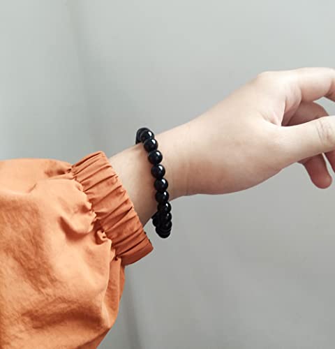 Wainis 12 Pcs 8Mm Gemstones Beaded Bracelets For Men Women Stone Bead Healing Stretch Round Bead Crystal Semi-Precious Bracelets Unisex #TOP3