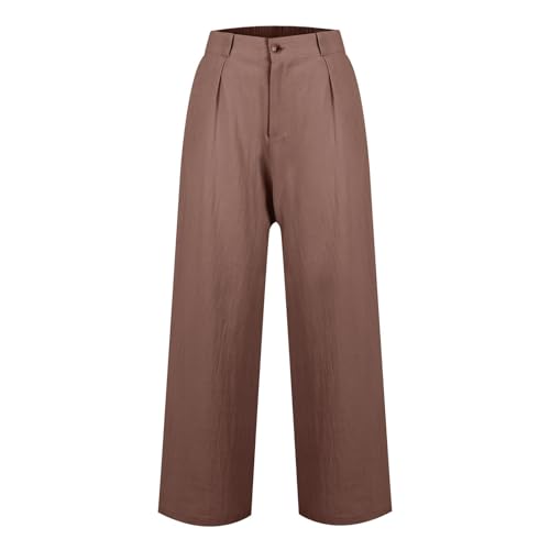 Women Wide Leg Dress Pants High Waisted Button Down Straight Pants Loose Casual Work Trousers Fall Business Clothes2