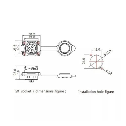 Connecteur de signal d'alimentation 9 broches étanche IP67 femelle mâle pour câble extérieur