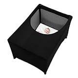 MISUVRSE Leichtes Reisebett Zelt, Babybett Sonnenschutz mit lichtblockierenden Funktionen für eine ruhige Schlafumgebung, Schwarz, leichtes Baby Zelt