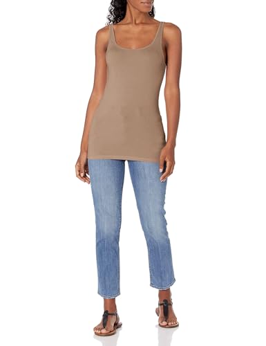 Image of Amazon Essentials Women's Slim-Fit Thin Strap Scoop Neck Tank Top
