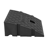 VELATEMOR Curb Ramp Industrial PVC 2,200lbs Weight Capacity for Car Truck Motorcycle, Driveway Sidewalk Loading Dock Black 9.84 X 10.63 X 4.33in