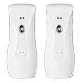 Stardrix Automatic Air Freshener Dispensers (2-Pack), Aerosol Spray Machines, Wall Mounted or Freestanding, Adjustable Timer for Scent Release in Bathroom, Office, Commercial & Home – White