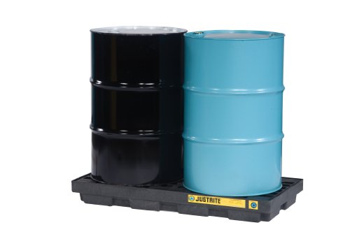 Justrite 28655 EcoPolyBlend 24 Gallon Sump, 49" x 25" x 5.5" (LXWXH) Black