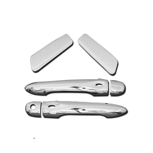 Outer Door Handle Chrome Rear Door Handle Exterior Part Accessories Fits for R&enault for Clio 2012-2018 Stainless Steel 2 Pieces Car Door Handle Cover(Only Rears)(with Sensor)