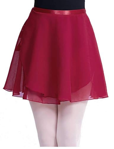 Image of Daydance Girls Women Sheer Ballet Skirts Wrap Chiffon Over Scarf for Dancing