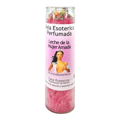 Milk of The Beloved Women-Palm Wax Spiritual Intention Spell Candle-[Pink] | Vela CASA ESOTERICA PERFUMADA- (Leche DE LA Mujer Amada)