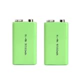 SSCYHT Bateria kwadratowa Zestaw 2 akumulatorów 9 V NiMH 160 mAh Długotrwała moc ładowania do 1200 razy Wymienna bateria do urządzeń elektrycznych