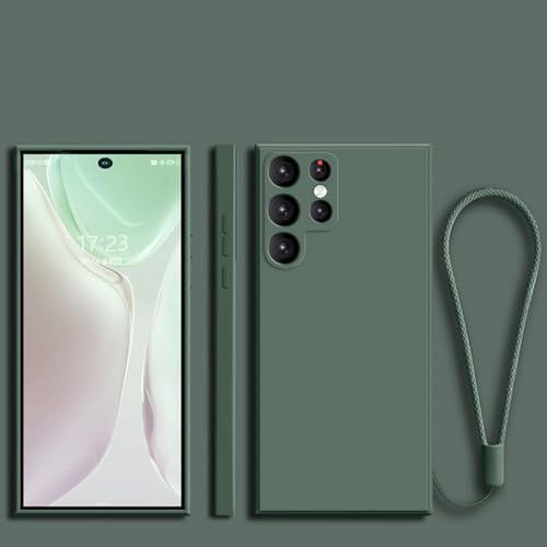Étui silicone pour Samsung Galaxy S24 Ultra avec dragonne et protection caméra