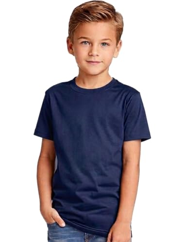 Image of Double F Branded Cotton Bio wash Round Neck Half Sleeve Solid T-Shirt for Boys and Baby