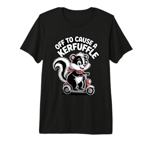 Skunk Off to Cause a Kerfuffle Funny Cottagecore Premium Tri-Blend T-Shirt