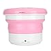 PanHuiWen Lavatrice da Campeggio con Centrifuga Pieghevole Lavatrice a Manovella ad Pulsatore per dormitori, Sale universitarie, Camper Campeggio,Pink