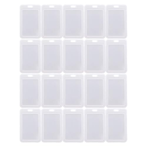 Porte-badge plastique transparent avec couvercle rabattable solide