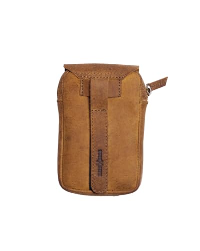 Genuine Leather Motorcycle Utility Pouch Bag with Belt Loop - Small Organizer for Keys, Wallet, Tools by Trip Machine Company (Tobaccco Brown) 4 31eI5Si0EmL