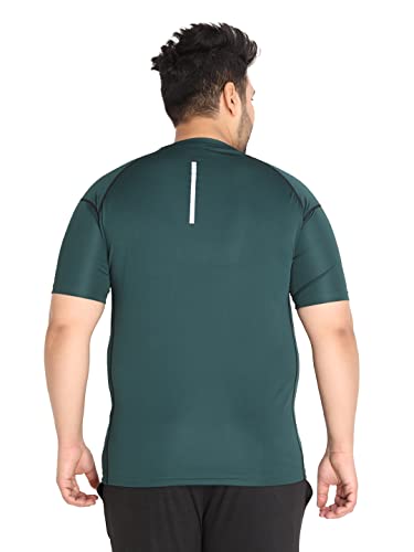 Image of CHKOKKO Men's Polyester Regular Fit Solid Sports T-Shirt