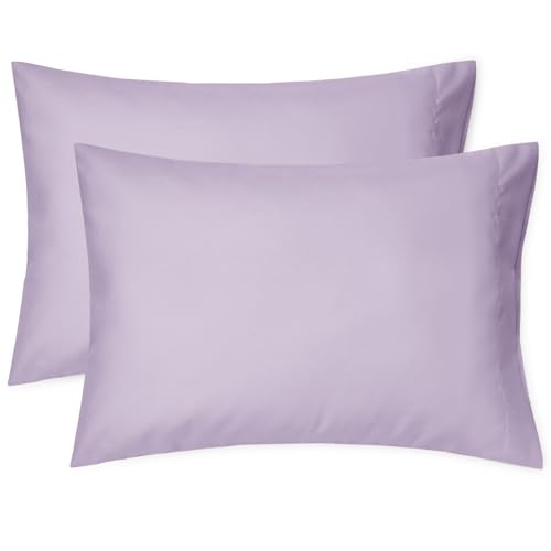Image of EXQ Home Toddler Pillowcases 13x18 Travel Pillow Case Set of 2, Small Pillow Case Fits Baby Pillow Sized 12x16, 13x18, Kids Pillowcases 2 Pack Machine Washable with Envelope Closure(Lavender)