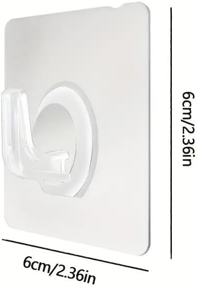 20pcs Transparent Wall Hanging Rack Clothes Hanger Self, Adhesive Door Wall Hook, Perfect for Bathroom & Closet Storage, Utility Hooks