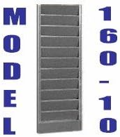 VICGlory Model 160-10 Metal Swipe Card ID Card Rack, 10 Pocket-Gray