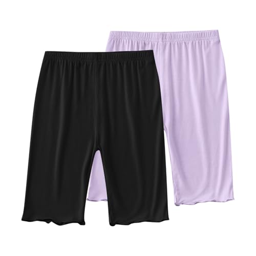 2pack Girls Shorts Kids Casual Bike Running Bermuda Shorts Girls Modal Soft Comfort Athletic Dance Dress Leggings
