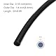 Rebower Silikonschlauch Lebensmittelecht 4mm ID x 6.4mm OD, 2 Meter Kondensatschlauch, Transparenter Wasserleitung für Pumpen, Siphons, Entwässerung, Bewässerung (Schwarz)