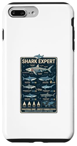 Shark Expert Label Shark Species Ocean Chart �X�}�z�P�[�X iPhone 7 Plus/8 Plus �p