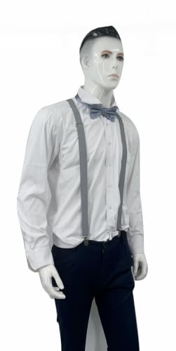 Image of Men's Suspenders Bowtie Set Elastic Y Shape Style Women's Suspenders Bowtie For Wedding&Formal Events