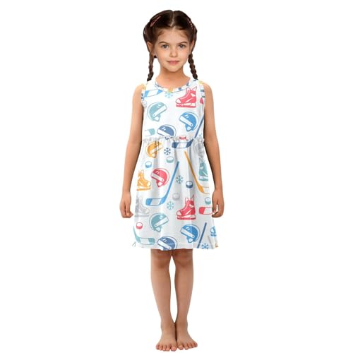 Ollabaky Girls Sleeveless Dress Casual Tank Play Dress Summer Sundress for Toddler Little Girl 2-8T4