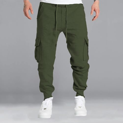 Pantalons cargo homme avec cordon de serrage et poche casual
