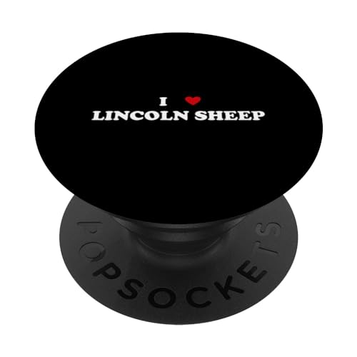 I Heart Breed Cattle Farmer - I Love Lincoln Sheep PopSockets Swappable PopGrip, Black