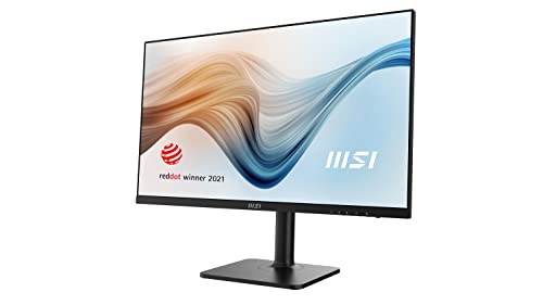 MSI Modern MD271QP Écran Bureautique 27" WQHD - Dalle IPS, 2560x1440, 75Hz / 5ms GTG, Confort Oculaire, Contraste 1000:1, Haut-Parleurs Intégrés - DisplayPort 1.2, HDMI 1.4, USB Type-C, Noir