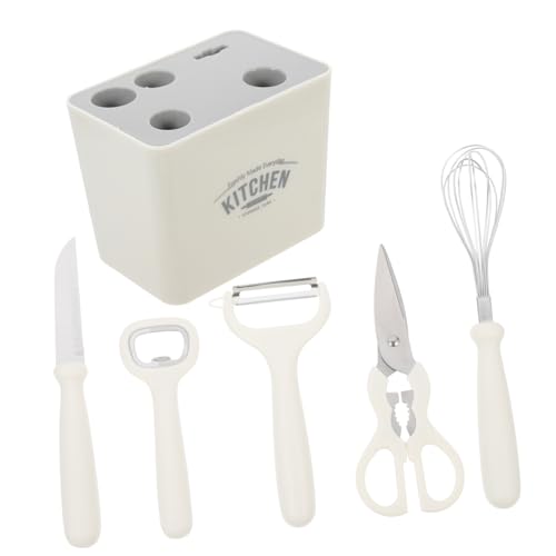 CONGARTENO 1 Juego Combinación de herramientas de cocina cortadora de manzana cortador de frituras cuchillo mondador cuchillo pelador tijera herramienta de cocina pelador de verduras portatil