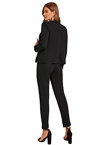 SOLY-HUX-Damen-Blazer-offener-Vorderseite-mit-Anzughosen-Set-Elegant-Zweiteiler-Buero-Blazer-Hose-Anzug-Set