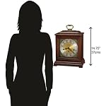Howard Miller Boise City Mantel Clock II 549-638 – Windsor Cherry Finish, Brass Finished Dial, Vintage Home Decor, Key-Wound, Triple-Chime Movement - Image 2