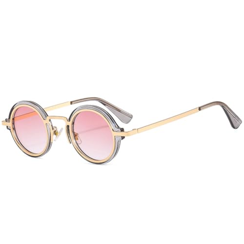 Lunettes de soleil rondes UV400 pour femme protégeant les yeux avec style