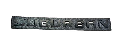 Image of 2x SUBURBAN Nameplate Emblem Letter Badge Replacement for Gm 07-16 SUBURBAN Chevrolet (Matte Black)