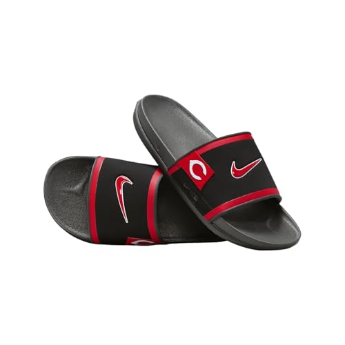 Nike Offcourt (Cincinnati Reds) Offcourt Slides (FN4462-001, Black/Dark Smoke Grey/Sport Red)