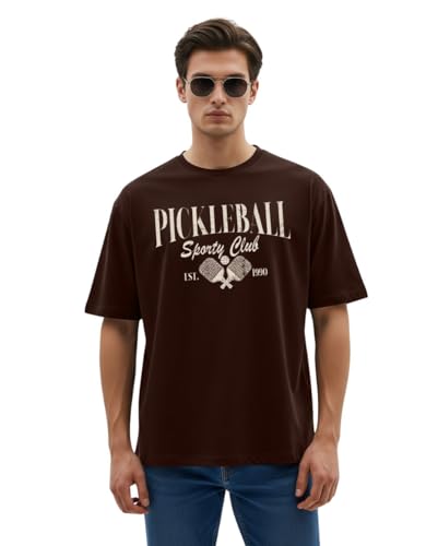 Image of Cotton Blend Oversized Baggy Fit Drop Shoulder Round Neck Graphic Printed Half Sleeve T-Shirt Combo for Men (Pack of 3)