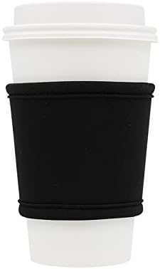 Moxie Cup SleevesCoffee – Premium Neoprene Insulated Reusable Coffee & Tea – Best for 12oz-24oz s at Starbucks, McDonalds, Peets, Caribou Coffee (1 Pack, Black)